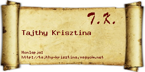 Tajthy Krisztina névjegykártya