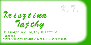 krisztina tajthy business card